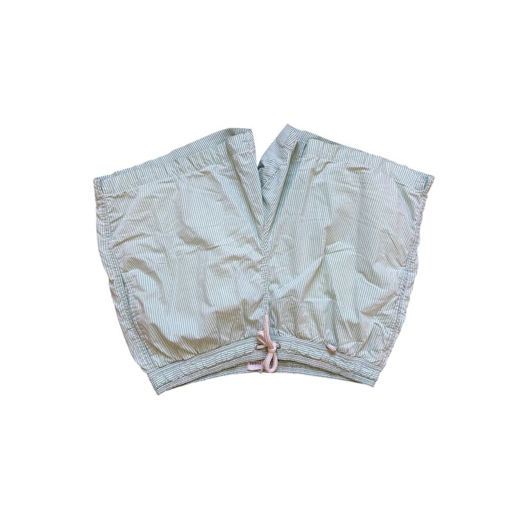 OCTOBRE Editions Men's Swim Trunks in Green Stripe Size Medium Swimsuit
